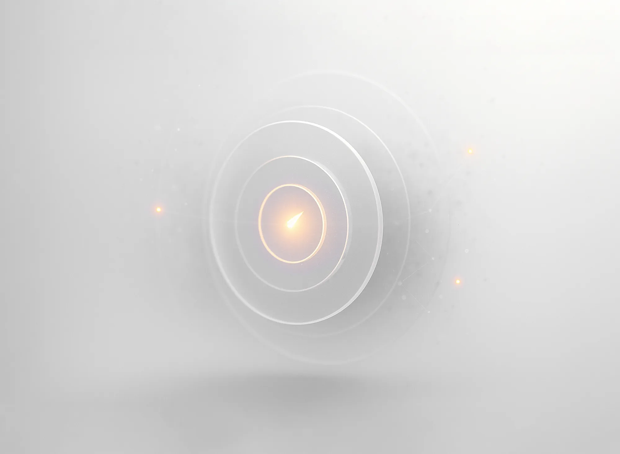 Abstract glowing target with layered circles, representing technical SEO health and website stability.